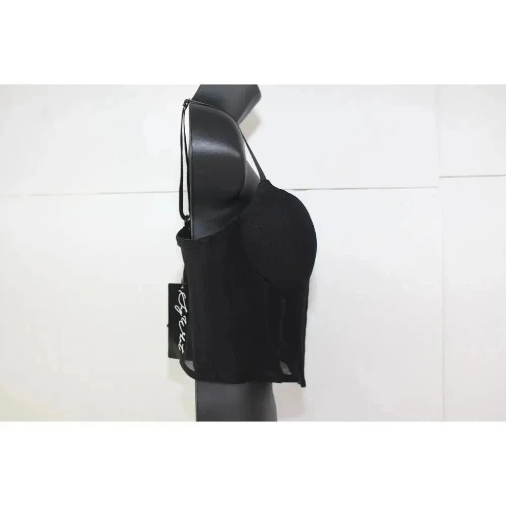 ladies black SAY WHAT Bustier top size M